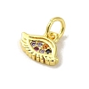 Brass Micro Pave Cubic Zirconia Charms KK-M283-19A-02-2