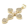Brass Micro Pave Clear Cubic Zirconia Pendants KK-Q813-16I-G-2