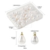 24Pcs ABS Plastic Imitation Pearl Pendants KK-FS0001-77-4