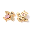 Brass Micro Pave Cubic Zirconia Pendants KK-A284-16G-04-2