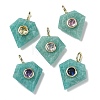 Natural Amazonite Faceted Pendants G-F819-03G-02-1