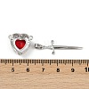 Brass Micro Pave Cubic Zirconia Pendant Sets KK-S507-18G-01-4