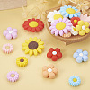 Beadthoven 19Pcs 19 Styles Flower Food Grade Eco-Friendly Silicone Beads SIL-BT0001-05-5