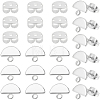 20Pcs Brass Stud Earring Findings KK-BBC0027-57-7