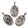 Natural Dalmatian Jasper Pendants G-N326-31E-1