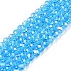 Electroplate Glass Beads Strands EGLA-A044-T3mm-A08-1