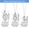 2 Bags 304 Stainless Steel Macrame Pouch Empty Stone Holder Necklace Making NJEW-SC0001-82-2