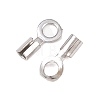 304 Stainless Steel Fold Over Crimp Cord Ends STAS-P434-05A-P-2
