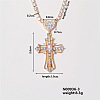 Chic Cross Necklace with Shiny Diamonds and Virgin Mary Pendant WL1506-3-1