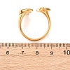 304 Stainless Steel Rhinestone Cuff Open Rings RJEW-E302-05G-3