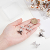 2 Pairs 2 Styles Brass Cufflinks DIY-PH0035-89-3