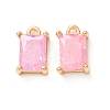 Brass Pave Cubic Zirconia Charms CU-K002-40G-A-1