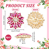4Pcs Alloy & Glass & Rhinestone Shank Buttons BUTT-FG0001-63C-2