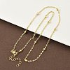3.5MM Round Ball Brass Oval Link Chain Necklaces for Women LS-NJEW-K271-18G-1