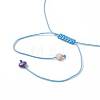3Pcs 3 Style Sun & Moon & Star Synthetic Turquoise Chips Beaded Pendant Necklaces Set for Women NJEW-JN04221-4