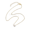 Round Acrylic Imitated Pearl Pendant Necklaces NJEW-JN04777-4