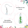 4 Pairs 4 Colors Glass Teardrop with Spiral Pattern Dangle Earring EJEW-FI0001-07-3