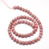 Natural Rhodonite Round Bead Strands G-P072-38-12mm-2