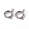 304 Stainless Steel Smooth Surface Spring Ring Clasps STAS-D149-04-1