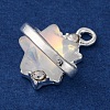 Rack Plating Alloy Cubic Zirconia Pendants FIND-Q116-03S-01-2