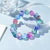 Bling Crackle Glass Beads Stretch Bracelet BJEW-JB07243-2