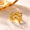 304 Stainless Steel Cuff Open Rings for Women SA-CBA7325-04G-1