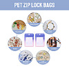 60Pcs Rectangle Glitter Holographic Plastic Resealable Packaging Bags ABAG-TA0001-97A-01-6