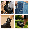 4Pcs 2 Styles Brass & Glass Pearl Bag Extender Chains HJEW-SW00360-7
