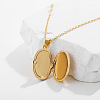304 Stainless Steel Oval with Sun Photo Locket Pendant Necklaces WG8DEA6-02-3