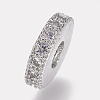 Brass Micro Pave Cubic Zirconia Bead Spacers LS-ZIRC-K074-11A-01P-1