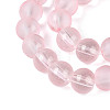 Frosted Transparent Glass Bead Strands X1-GLAA-P065-8mm-03-3