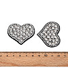 Heart Hotfix Glass Rhinestone with Cloth Patches PATC-T002-02M-4