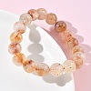 Natural Citrine Round Beads Stretch Bracelets for Women BJEW-Z158-03B-02-3
