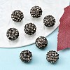 Polymer Clay Rhinestone Beads RB-C1438-10mm-A12-4