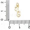 Brass Micro Pave Clear Cubic Zirconia Charms KK-D289-66G-F-3
