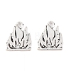 Flame Tibetan Style Alloy Pendants TIBEP-S295-40AS-RS-1