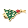 Christmas Brass Micro Pave Cubic Zirconia Pendants KK-K305-07C-02-2