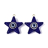 Handmade Polymer Clay & Rhinestone & Resin Big Pendants FIND-Q123-02D-1