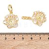 Brass Micro Pave Cubic Zirconia and Enamel Peg Bails Pendants KK-C172-18G-3