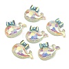 Transparent Epoxy Resin Whale with Bowknot Decoden Cabochons RESI-XCP0002-53-1