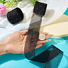 2Rolls Polyester Hot-fix Rhinestone Raw Edges Ribbon OCOR-TA0003-95I-6