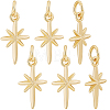 6Pcs Brass Pendants KK-BBC0026-01G-1