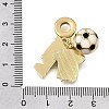 Football Theme Brass & Enamel European Dangle Charms KK-CBA8E93-01D-3