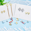 32Pcs 8 Style Alloy Stud Earring Findings FIND-FH0005-74-4