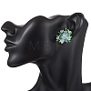 Flower Handmade Glass Seed Beads Stud Earrings EJEW-MZ00656-01-4