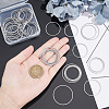 Unicraftale 48Pcs 4 Styles 304 Stainless Steel Linking Ring STAS-UN0037-42-4
