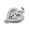 Mother's Day 201 Stainless Steel Pendants SA-CBA5D64-01P-2