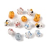 Handmade Printed Porcelain Beads PORC-A026-02-1