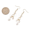 Oval Natural Cultured Freshwater Pearl Dangle Earrings EJEW-JE06889-4
