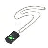 Non-Tarnish 201 Stainless Steel Rectangle with Constellations Pendant Necklace for Women NJEW-G015-01B-3